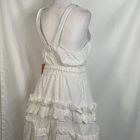 LDT Celia White Eyelet Tiered Mini Dress- NWT - Picture 11 of 15